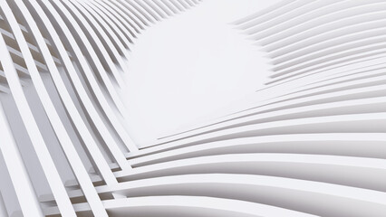 Naklejka premium Abstract Curved Shapes. White Circular Background.