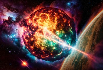 Universe explosion Supernova, Generative AI