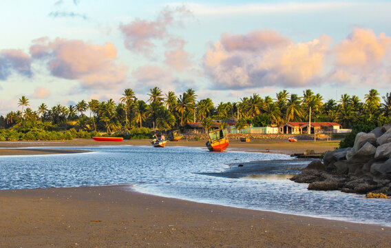 itarema beach landscape, cear&aacute; beaches, jericoacoara, pre&aacute; beach, canoa quebrada beach, 