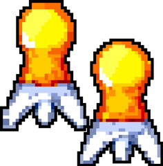 Obraz premium plug earplugs noise game pixel art retro vector. bit plug earplugs noise. old vintage illustration