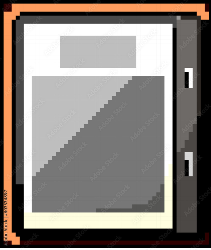 Aufkleber computer ebook reader game pixel art retro vector. bit computer ebook reader. old vintage illustrati
