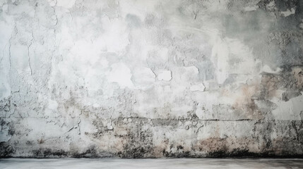 painting vintage wall with white paint where the paint is peeling. Generative AI