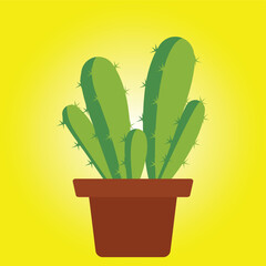 plant in a pot vector and illustration