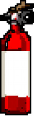 Fototapeta premium danger fire extinguisher game pixel art retro vector. bit danger fire extinguisher. old vintage illustration