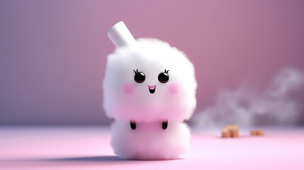 3D cute creatures marshmallow
