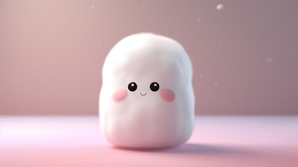3D cute creatures marshmallow