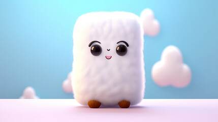 3D cute creatures marshmallow