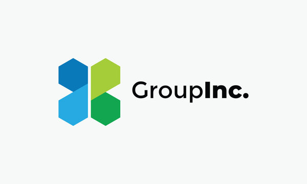 Logo vector teamwork icon symbolist cooperation connection link together community union association