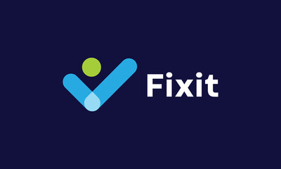 Logo vector circle checklist minimalist concept design poll vote check mark button