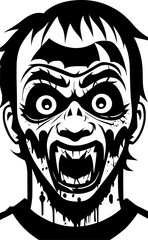 black zombie cartoon