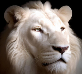 Albino Lion Face
