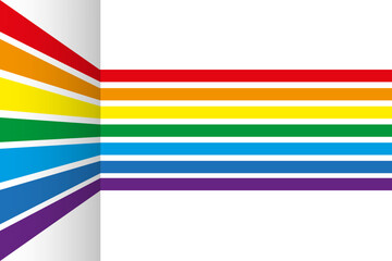 Fototapeta premium colorful stripes dimensional effect. Cover concept. Gradient rainbow pattern. Vector illustration.