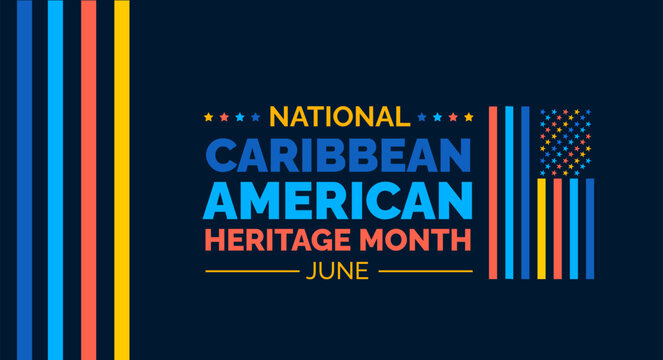 Caribbean American Heritage Month background or banner design template celebrated in june. vector illustration.