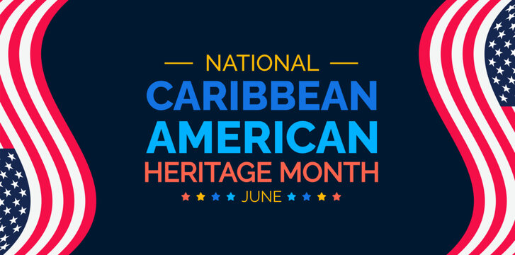 Caribbean American Heritage Month background or banner design template celebrated in june. vector illustration.