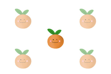 happiest orange icon frame header and footer
