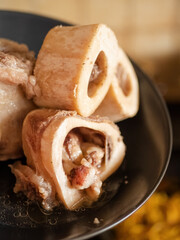 Boiled Beef Marrow Bones: A Delicacy with Rich Bone Marrow
