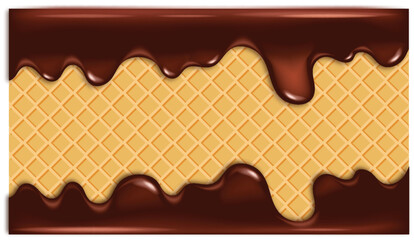 chocolate with wafer background