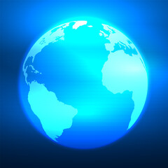Vector illustration of earth hologram. Earth Elements by Google Earth.