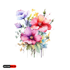 flowers in watercolor frame flower frame