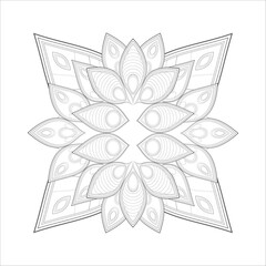 Printable Doodle flowers in monochrome for coloring page, cover, wedding invitation, greeting card, wall art isolated on white background. Hand drawn sketch for adult anti stress coloring page.