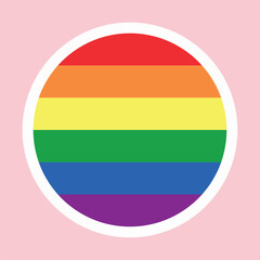 LGBT Pride Flag on pink background