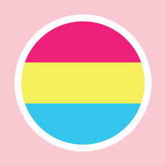 Pansexual Pride Flag on pink background
