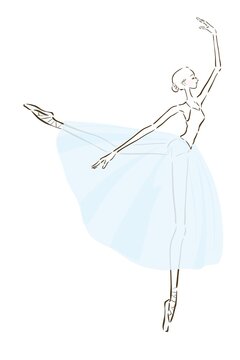 Illustration of a ballerina.