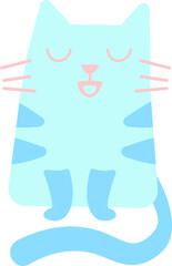 Cute Cartoon Animal Icon Cat