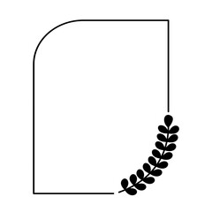 Obraz premium Decorative solid floral wedding invitation frame 