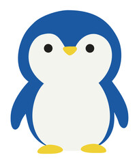 かわいいペンギンの全身イラスト