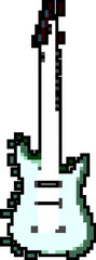 play guitar music game pixel art retro vector. bit neck concert, string rock play guitar music. old vintage illustration