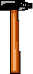 work hammer tool game pixel art retro vector. bit work hammer tool. old vintage illustration