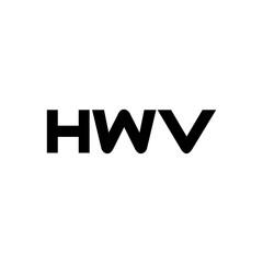 HWV letter logo design with white background in illustrator, vector logo modern alphabet font overlap style. calligraphy designs for logo, Poster, Invitation, etc.