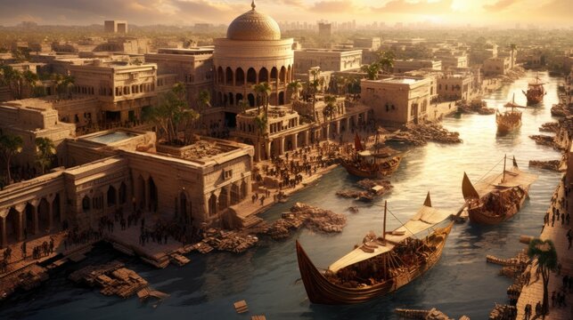 Ancient Mesopotamia, Mesopotamian civilizations formed on the banks of the Tigris and Euphrates rivers in what is today Iraq and Kuwait, Generative AI