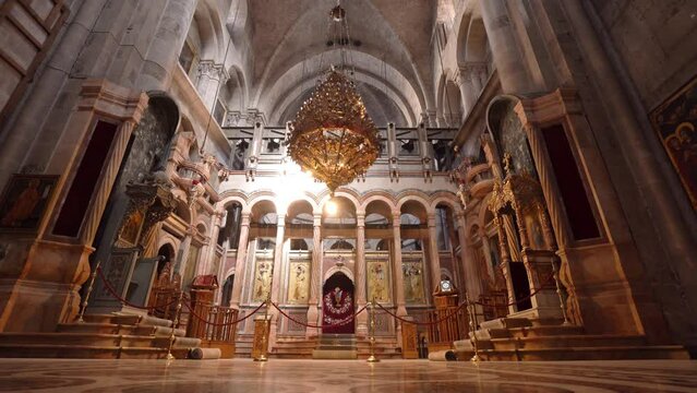 Greek Orthodox Patriarch Thrones at Catholicon in the Church of the Holy Sepulchre