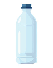 Fresh blue liquid in plastic bottle design