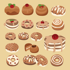 seamless pattern with cakes