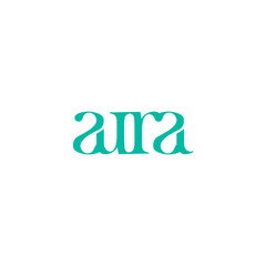 Aura logo text icon vector template.eps