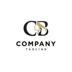 Letter C and B beauty face logo icon vector template.eps