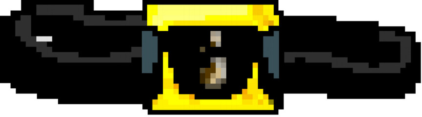 flash headlamp flashlight game pixel art retro vector. bit flash headlamp flashlight. old vintage illustration