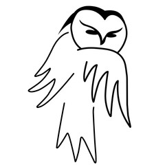 Owl Cartoon Sketch