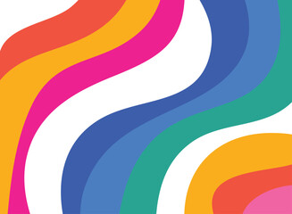 Rainbow Abstract and space to put text vector illustration design colorful color background creative for business banner, poster, flyer, card, cover	