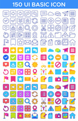 Set of Basic UI Icon Collection