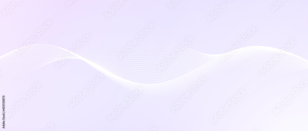 Aufkleber flowing undulate lines design. abstract smooth curved stripes template. white fluid wave on light pu