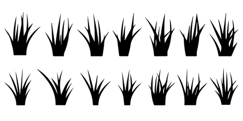Set Of Grass Silhouettes