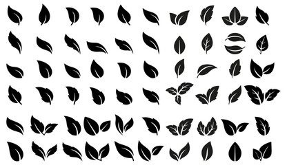 Set Of Leaves Silhouettes