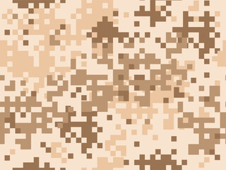 Camouflage seamless pattern. Khaki digital pixel tiles. woodland military textile