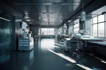 Obraz premium Medical Facilities Illustration Created with Generative AI