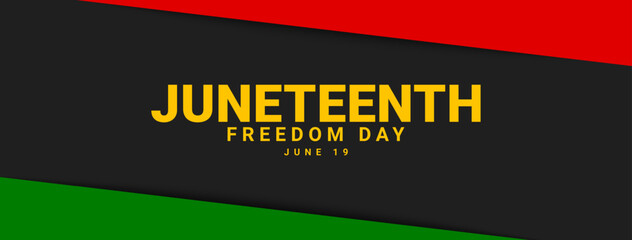 Juneteenth independence day. African-American annual holiday, June 19. Day of emancipation or freedom. Vector illustration