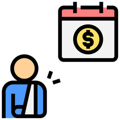compensation filled outline style icon